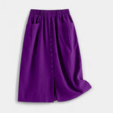 Magdalēna Elegantne Midi Vintage Seelik Taskutega