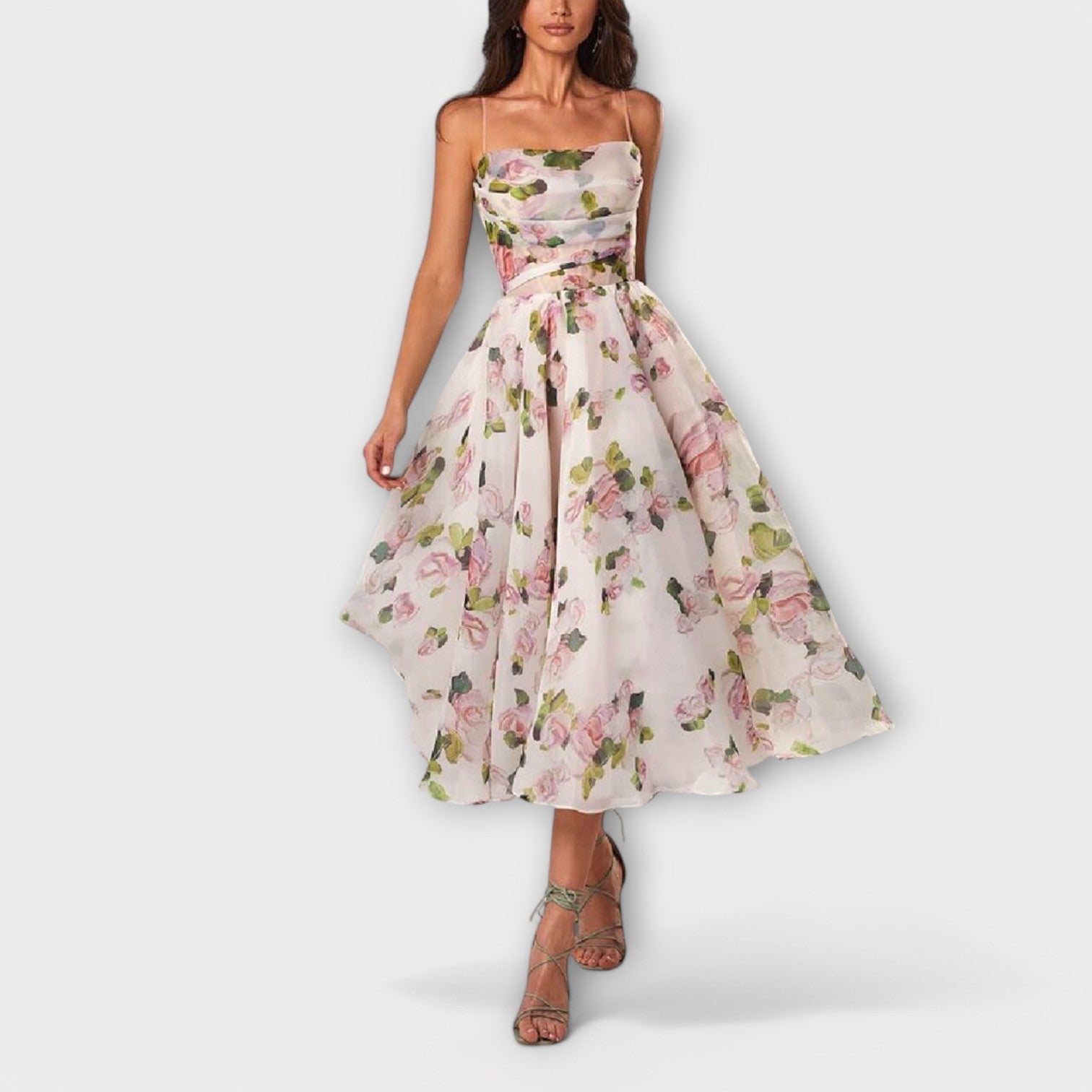 Elegantne Midi Kleid Šifonist