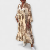 Nerina - Elegantsed lillemustrilised maxi kleidid