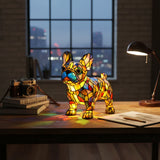 Prantsuse buldog - Lamp vitraažides