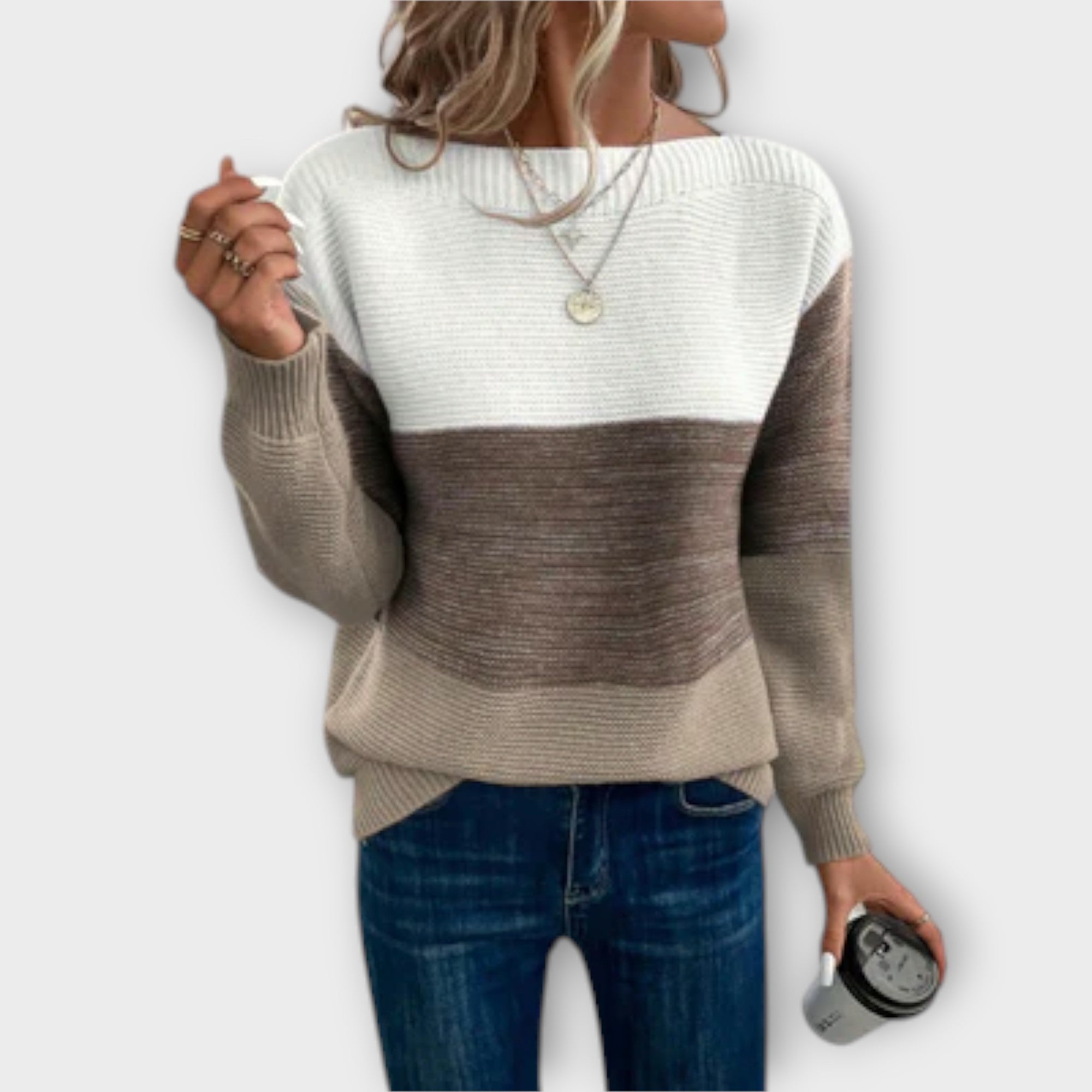 Clara - Elegantne kolmikvärviline patchwork sviiter