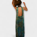 Maisie - Monet Iris Print Maxi Kleid