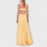Mireille - Elegantne Maxi Kleit Plisseeringu ja Väljalõikega