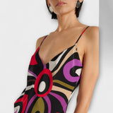 Daphne - Maxi kleit marmorist mustriga