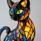 Müstiline kass - Lamp vitraažis