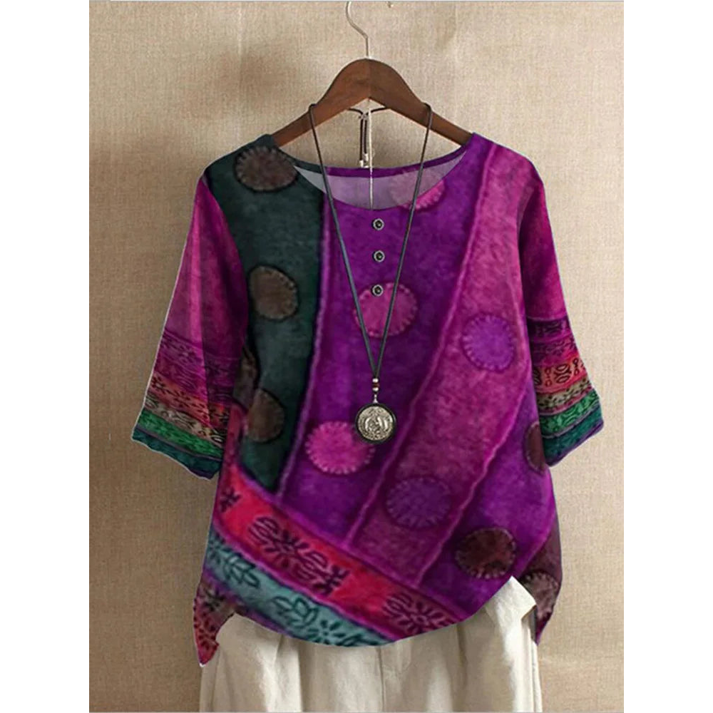 Valerie - Värvikas boho topp