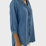 Diana | Denim tunika volangidega