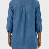 Diana | Denim tunika volangidega