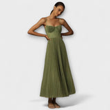 Marilyn - Midi Kanga Kokkutõmbuv Seelik Kleit Bustier Disainiga