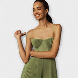 Marilyn - Midi Kanga Kokkutõmbuv Seelik Kleit Bustier Disainiga