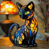 Müstiline kass - Lamp vitraažis