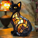 Sädelev kass - Vitraažlamp