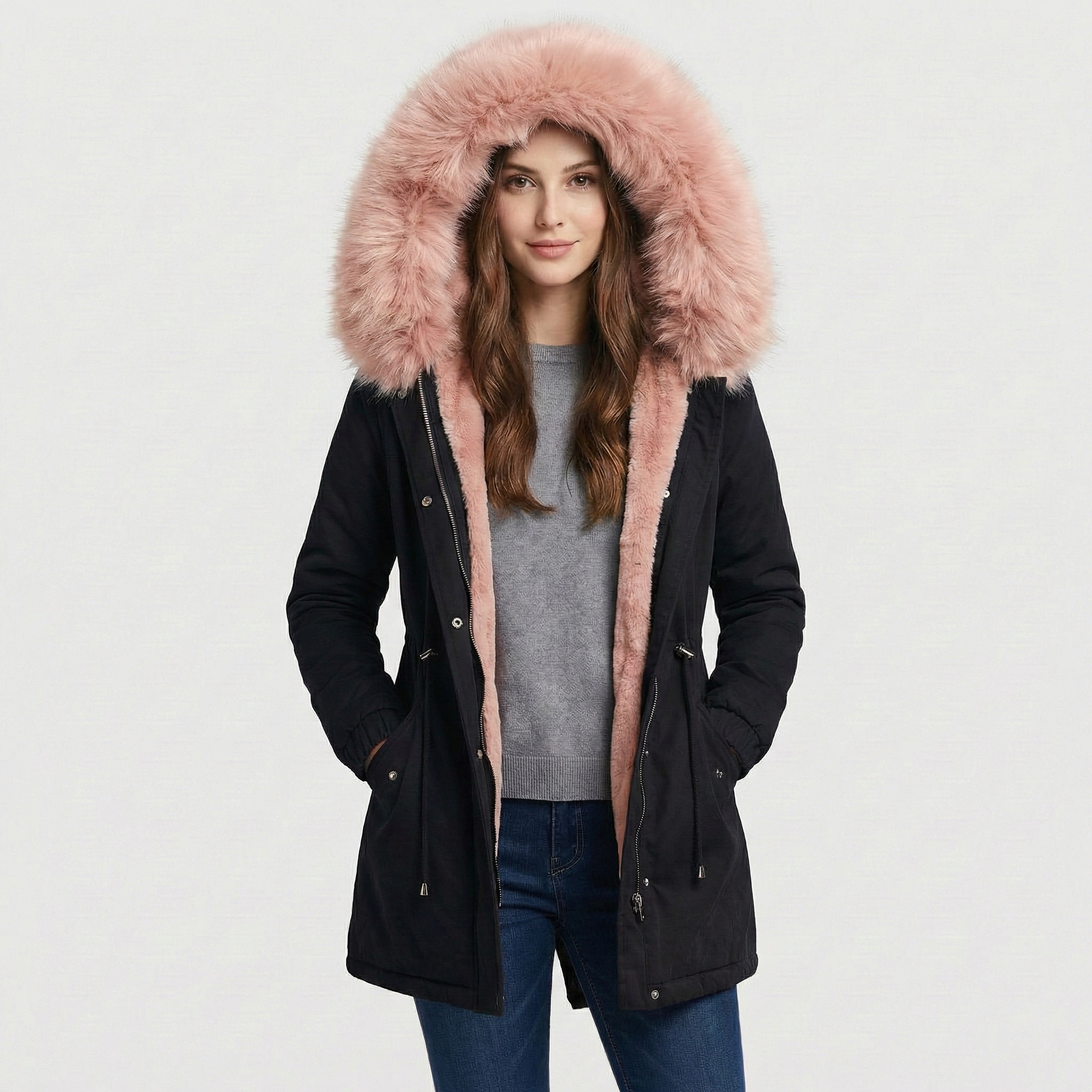Adela | Parka kunstkarusnahaga aktsent