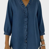 Diana | Denim tunika volangidega