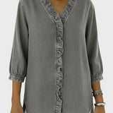 Diana | Denim tunika volangidega