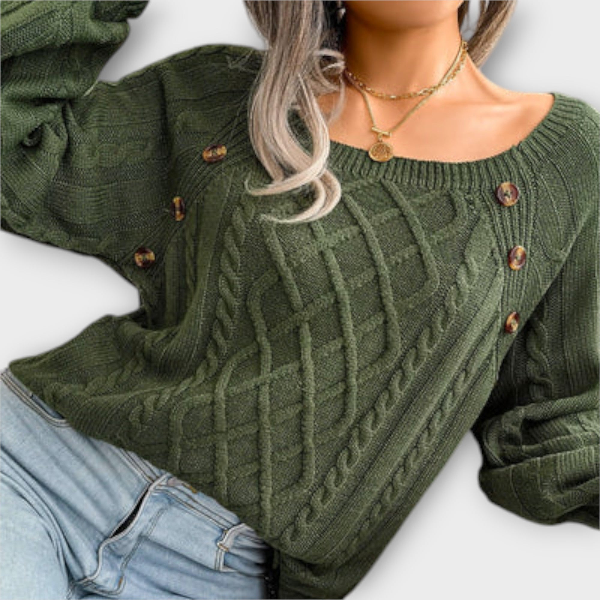 Malia - Kudumiga džemperis nupudega