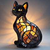 Sädelev kass - Vitraažlamp