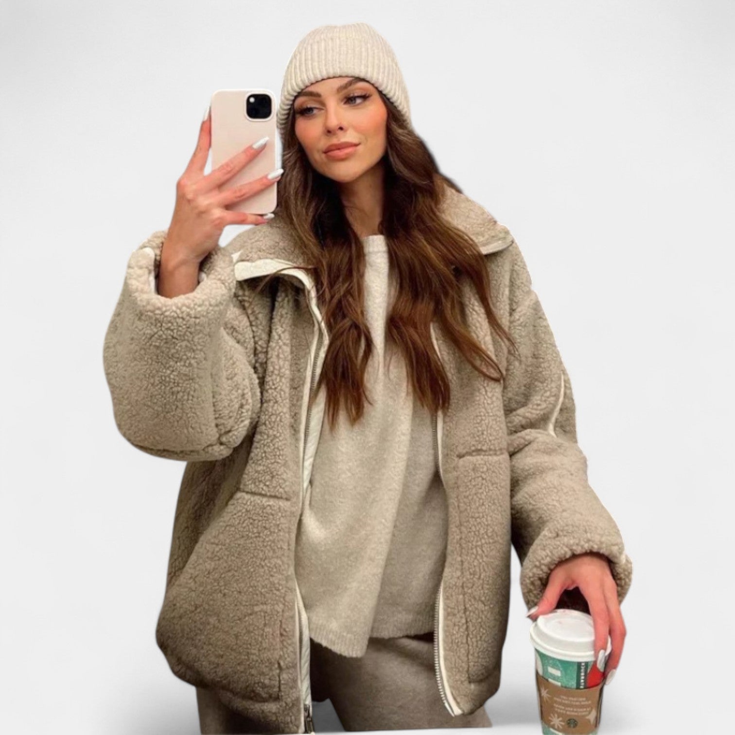 Karla – Pehme teddy mantel