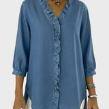 Diana | Denim tunika volangidega