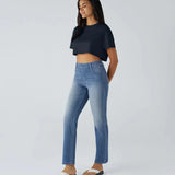Karolína Eleganti Elastsed Jeans Kõrge Vöökoht Mugavad