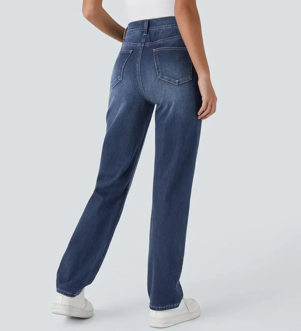 Karolína Eleganti Elastsed Jeans Kõrge Vöökoht Mugavad