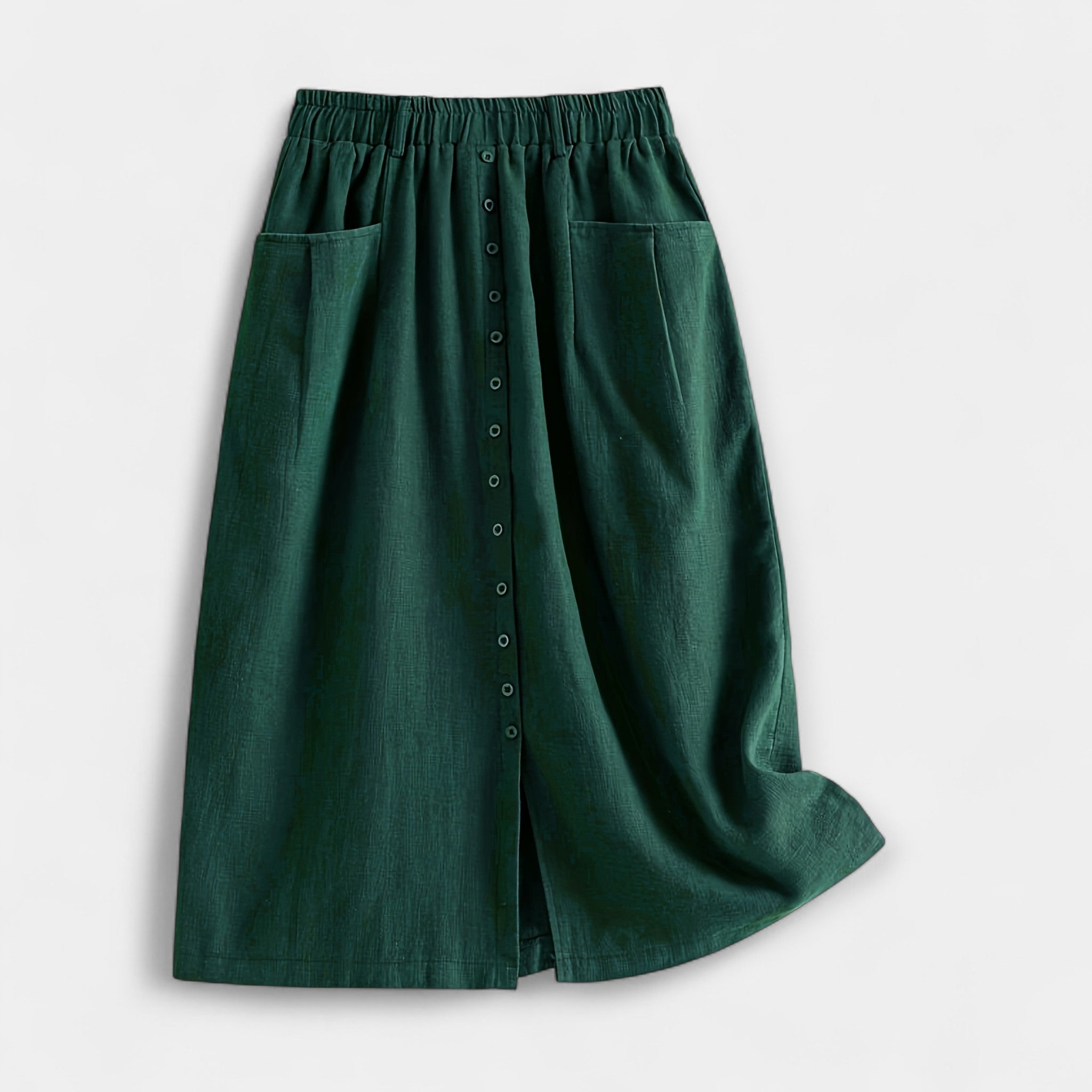 Magdalēna Elegantne Midi Vintage Seelik Taskutega