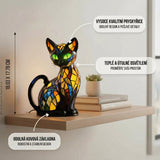 Müstiline kass - Lamp vitraažis
