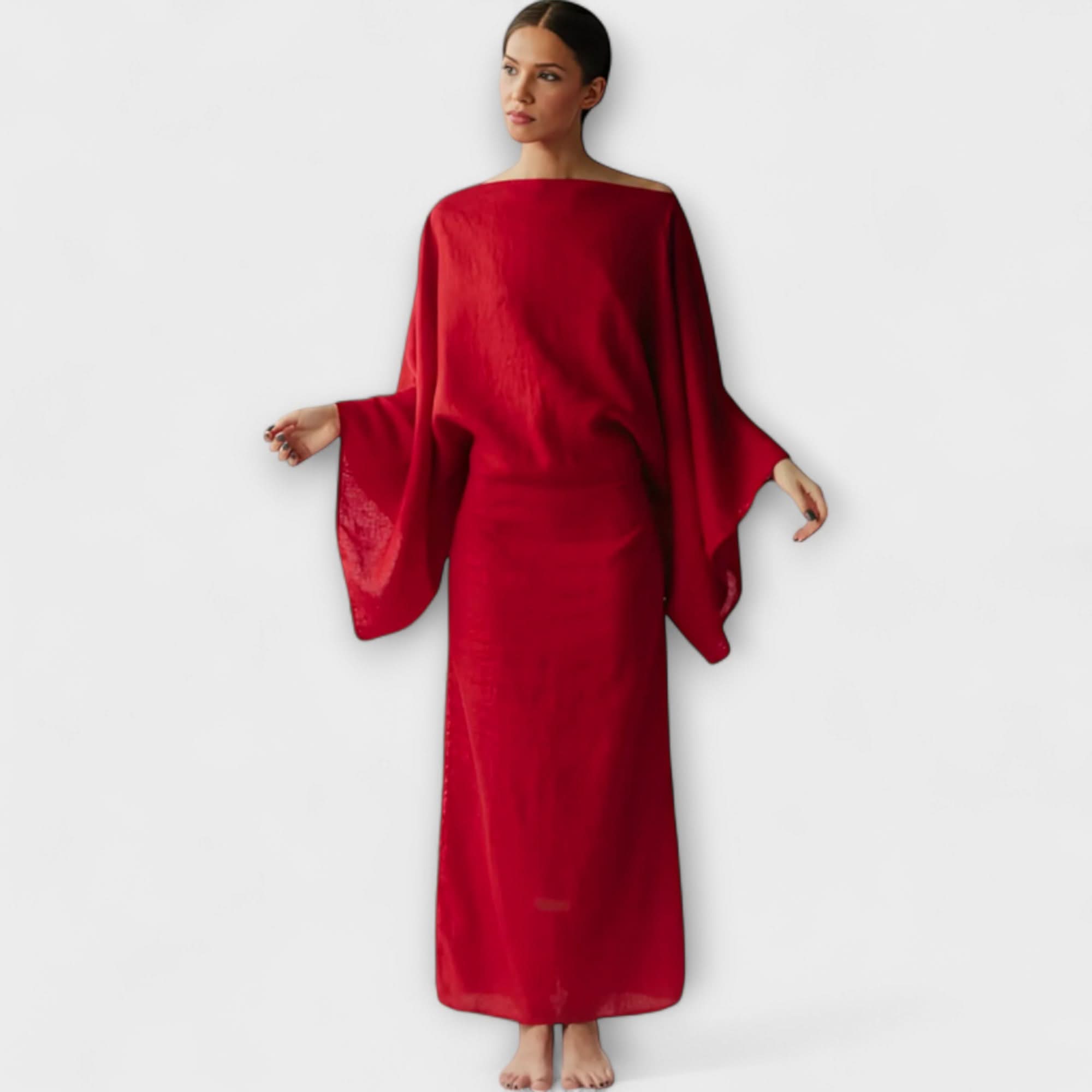 Dana - Kimono kleit, mis on valmistatud linast ja puuvillast