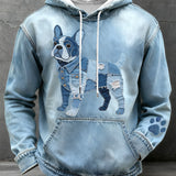 Paco - Kapuutsiga mikina patchwork buldogi stiilis