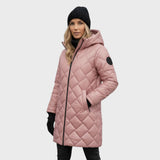 Clara | Elegantne tikitud mantel kapuutsiga